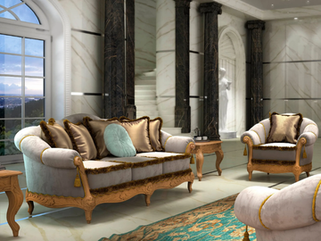 ZAFFIRO - Fabric armchair with armrests by CASA +39 - view 3